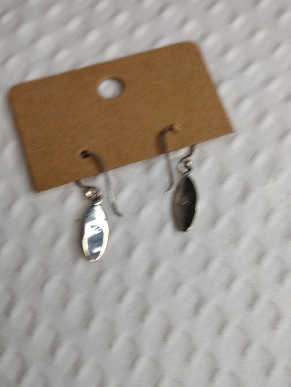 Sterling Silver Drop Mother-of-Pearl Dangle Earrings - Picture 4 of 5